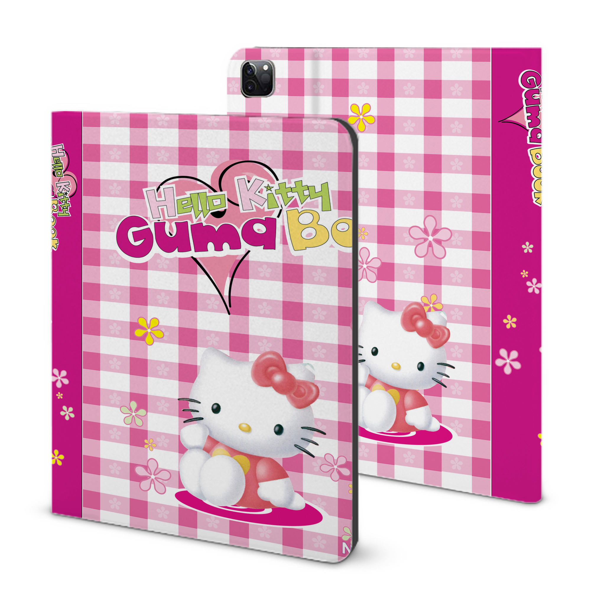 （画像用） Hello Kitty ハローキティ IPad ケース ブック型 PUレザー TPU 耐衝撃 軽量 薄型 ペン収納なし 全面保護 IPad 各モデル対応